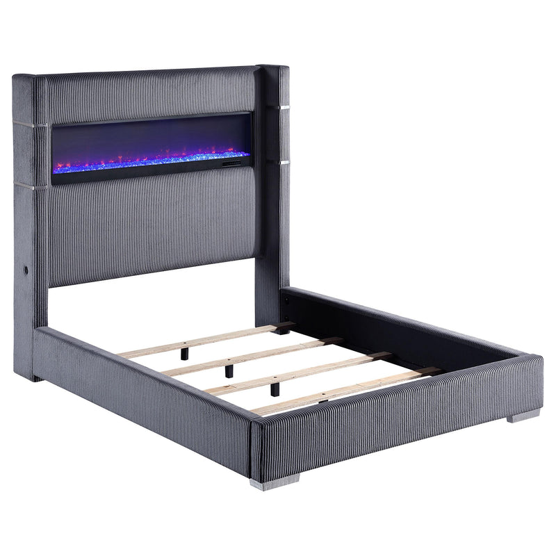 Tisdall California King, E.King & Queen Bed Grey, Black & Queen - Ace Furniture and Decor