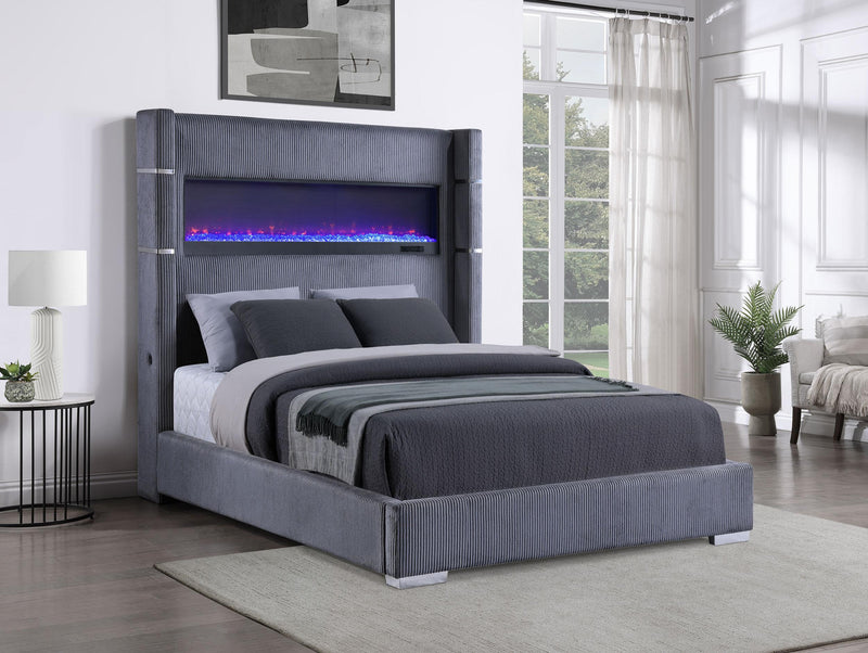 Tisdall California King, E.King & Queen Bed Grey, Black & Queen - Ace Furniture and Decor