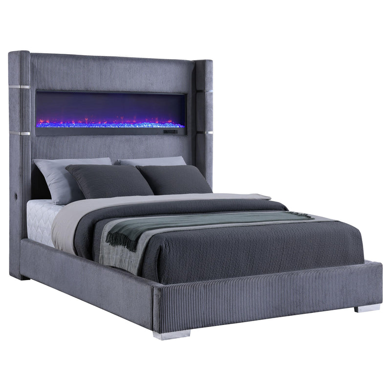 Tisdall California King, E.King & Queen Bed Grey, Black & Queen - Ace Furniture and Decor