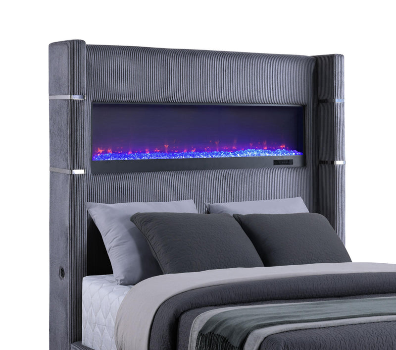 Tisdall California King, E.King & Queen Bed Grey, Black & Queen - Ace Furniture and Decor