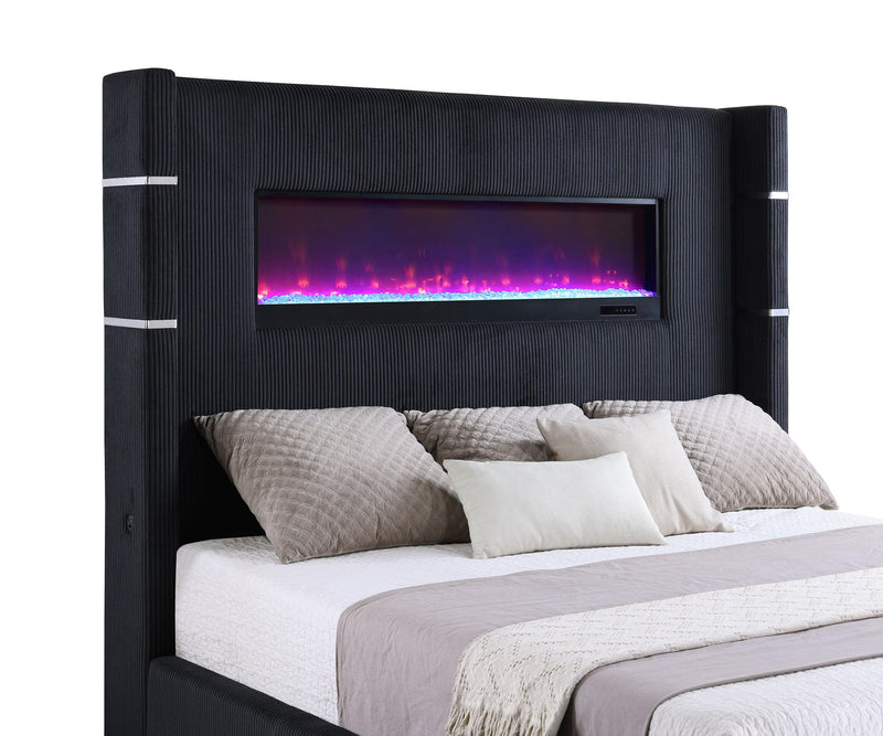 Tisdall California King, E.King & Queen Bed Grey, Black & Queen - Ace Furniture and Decor