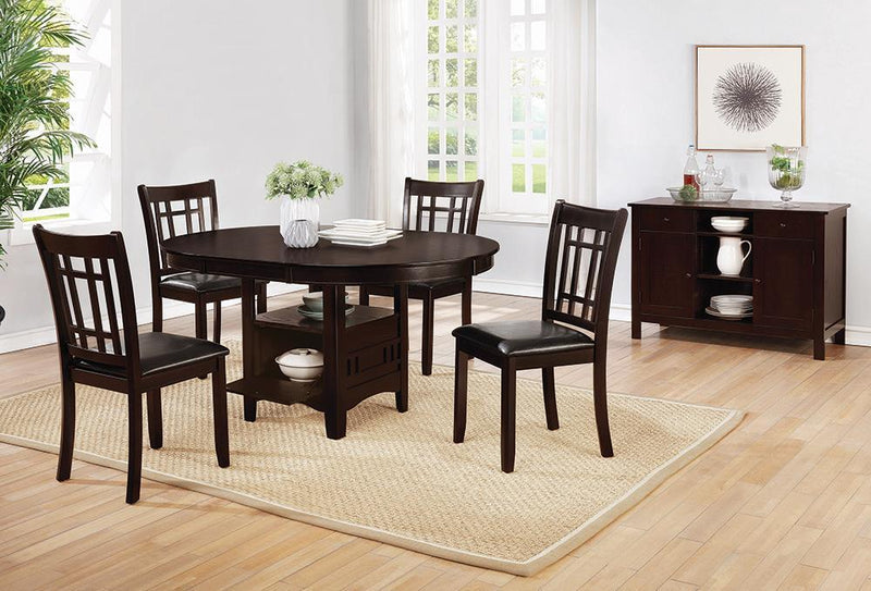 Lavon Padded Dining Side Chairs Espresso and Black (Set of 2) - Ace Furniture and Decor