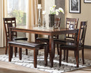 Bennox Dining Table and Chairs with Bench (Set of 6) - Ace Furniture and Decor