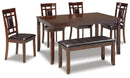 Bennox Dining Table and Chairs with Bench (Set of 6) - Ace Furniture and Decor