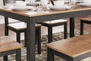 Gesthaven Dining Table with 4 Chairs and Bench (Set of 6) - Ace Furniture and Decor