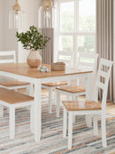 Gesthaven Dining Table with 4 Chairs and Bench (Set of 6) - Ace Furniture and Decor