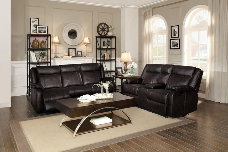 Jude Double Glider Recliner Sofa in Brown 8201BRW-3 - Ace Furniture and Decor