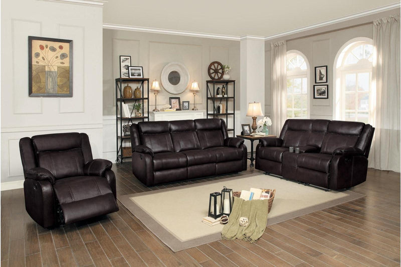 Jude Double Glider Recliner Sofa in Brown 8201BRW-3 - Ace Furniture and Decor