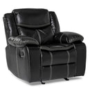 Bastrop Glider Reclining Chair in Black 8230BLK-1 - Ace Furniture and Decor
