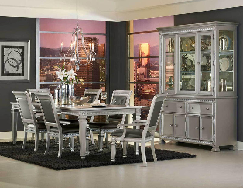 Bevelle Buffet with Hutch in Silver 1958-50-55 - Ace Furniture and Decor