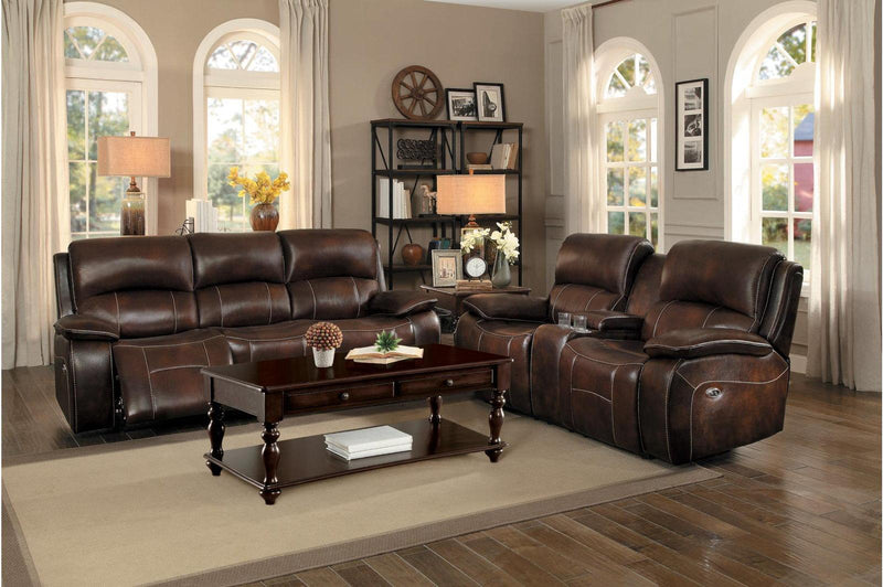 Mahala Power Double Reclining Loveseat in Brown 8200BRW-2PW - Ace Furniture and Decor