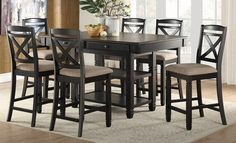 Baywater Counter Height Table in Natural and Black 5705BK-36 - Ace Furniture and Decor