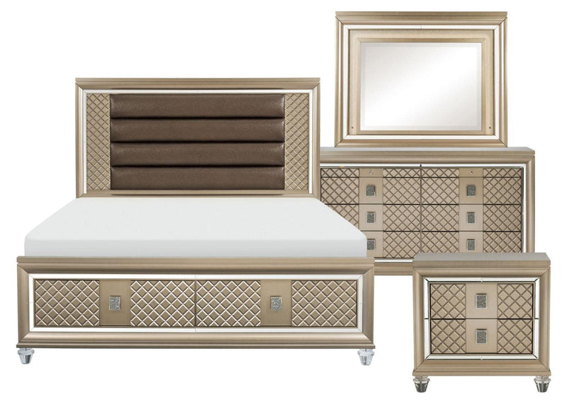Loudon 8 Drawer Dresser in Champagne Metallic 1515-5 - Ace Furniture and Decor