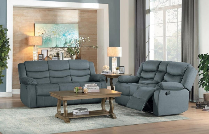 Discus Double Reclining Sofa in Gray 9526GY-3 - Ace Furniture and Decor