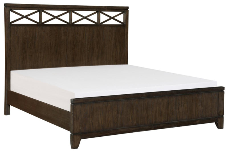 Griggs Queen Panel Bed in Dark Brown 1669-1* - Ace Furniture and Decor