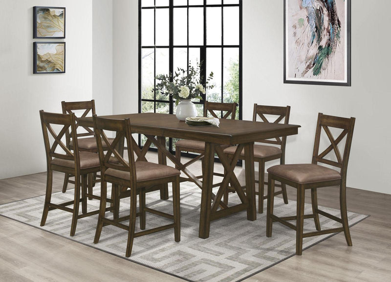 Levittown Counter Height Table in Brown 5757-36 - Ace Furniture and Decor