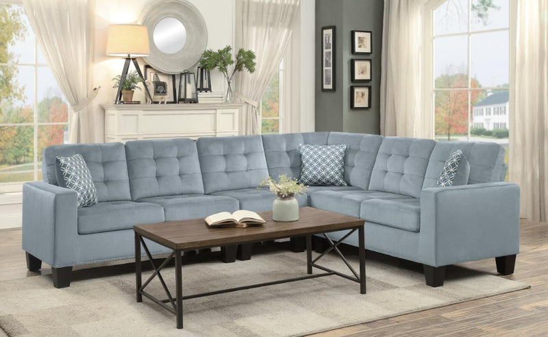 Homelegance Furniture Lantana 2-Piece Reversible Sectional in Gray 9957GY*SC