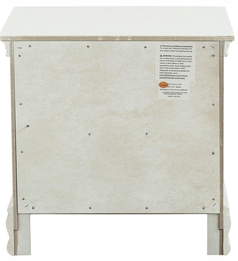 Homelegance Lucida 2 Drawer Nightstand in White 2039W-4