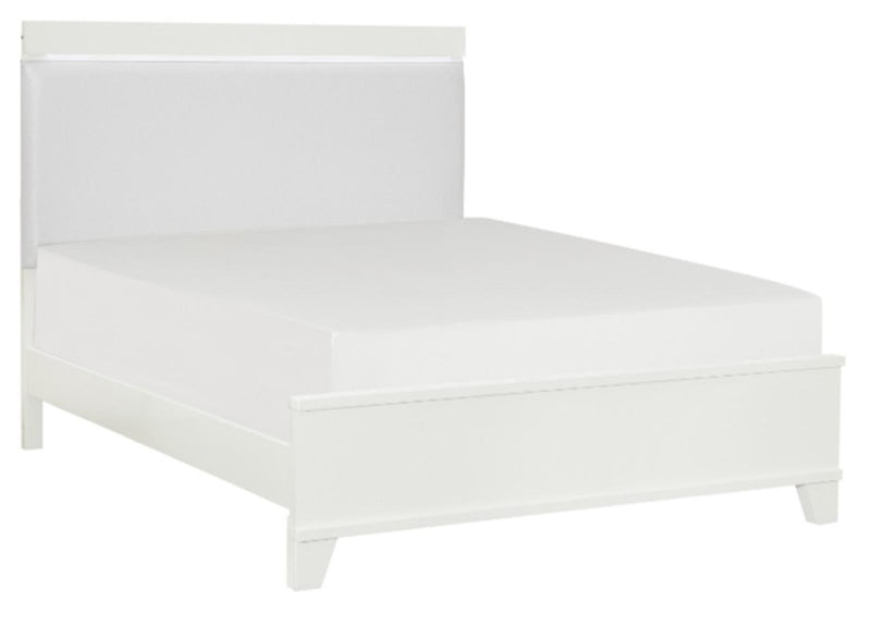 Kerren King Platform Bed in White 1678WK-1EK* - Ace Furniture and Decor