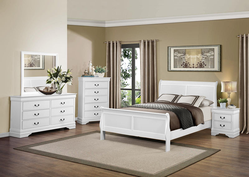 Mayville 2 Drawer Nightstand in White 2147W-4 - Ace Furniture and Decor