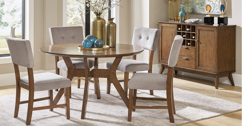 Edam Round Dining Table in Light Oak 5492-52 - Ace Furniture and Decor