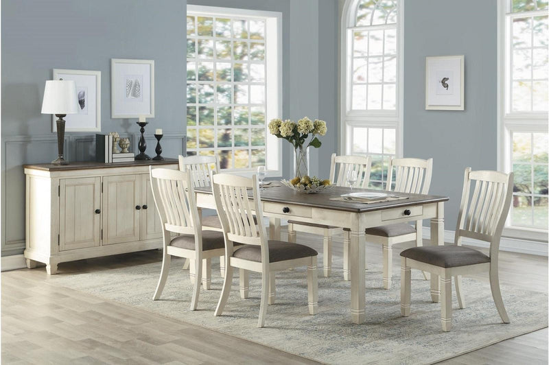 Granby Server in White & Brown 5627NW-40 - Ace Furniture and Decor