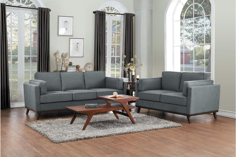 Homelegance Furniture Denizen Loveseat in Dark Gray 9537DGY-2