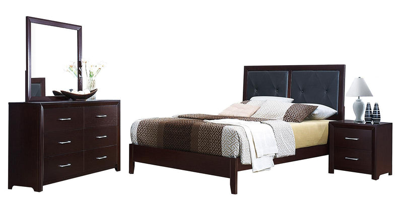 Edina 2 Drawer Nightstand in Espresso-Hinted Cherry 2145-4 - Ace Furniture and Decor