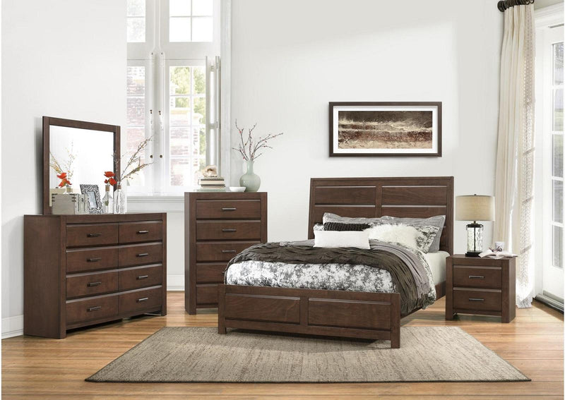 Erwan 5 Drawer Chest in Dark Walnut 1961-9 - Ace Furniture and Decor