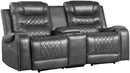 Putnam Double Glider Reclining Loveseat in Gray 9405GY-2