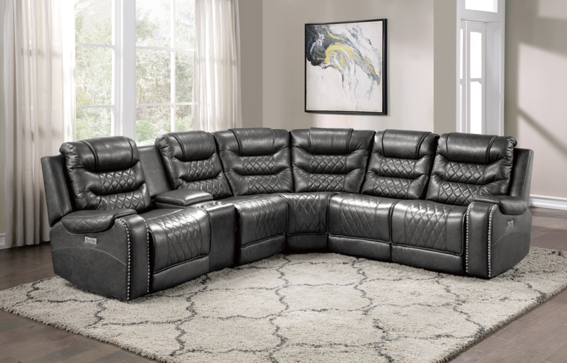 Putnam Corner Seat in Gray 9405GY-CR - Ace Furniture and Decor