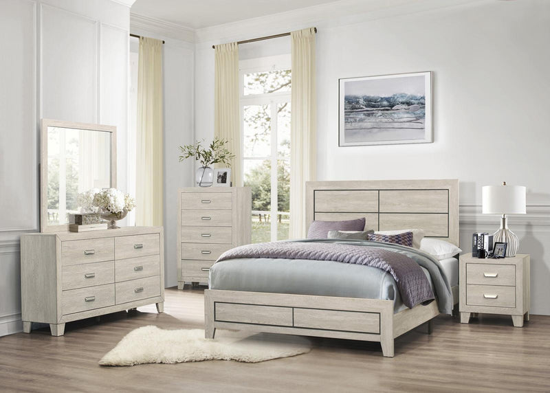 Quinby King Panel Bed in Light Brown 1525K-1EK - Ace Furniture and Decor