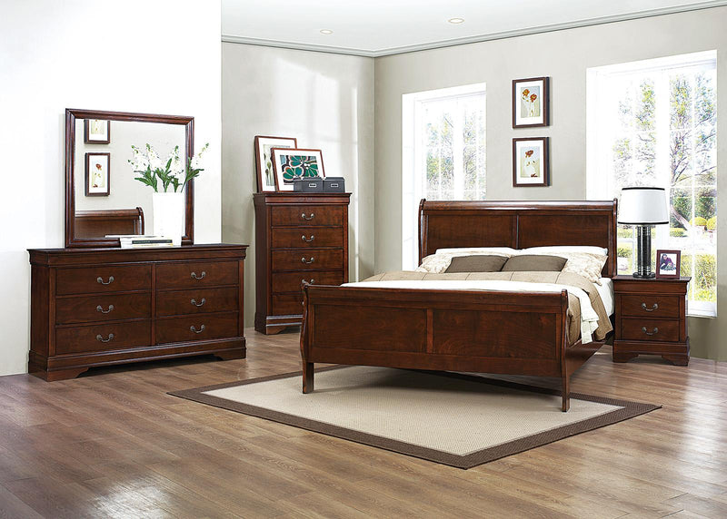 Mayville 2 Drawer Nightstand in Brown Cherry 2147-4 - Ace Furniture and Decor