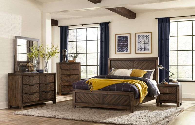 Parnell King Panel Bed in Rustic Cherry 1648K-1EK* - Ace Furniture and Decor