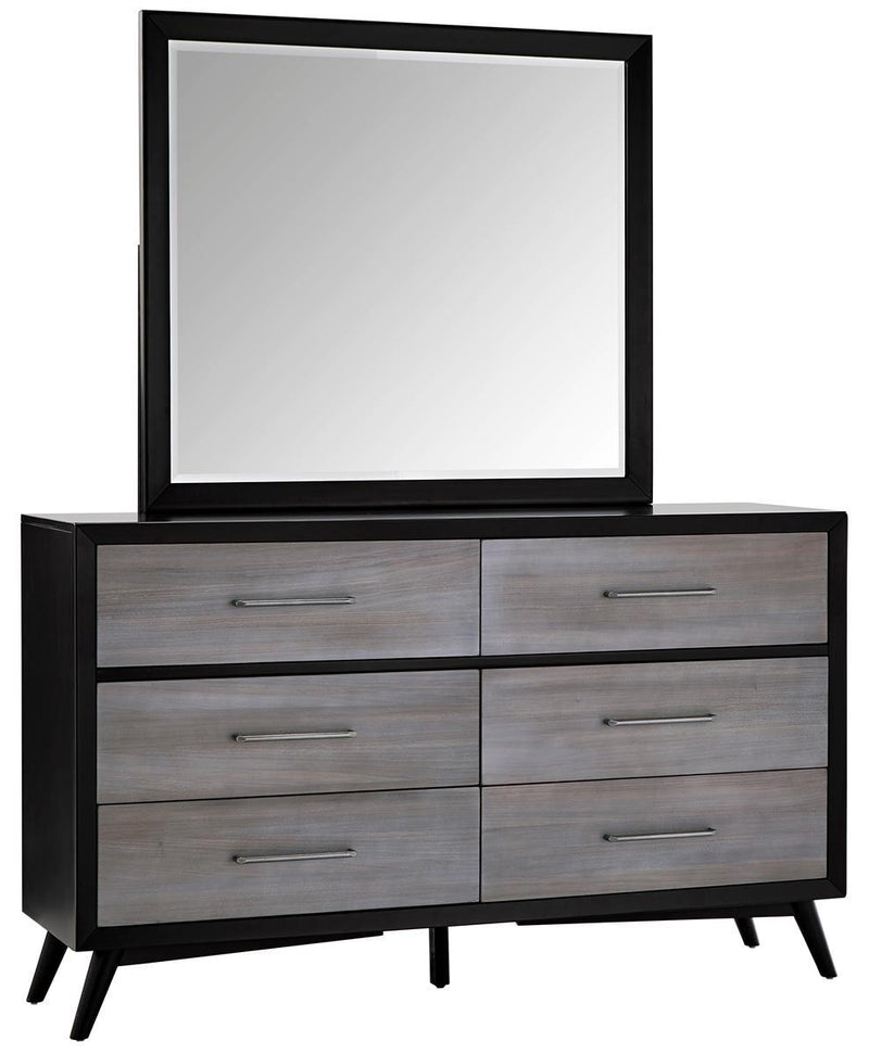 Raku Mirror in Gray 1711-6 - Ace Furniture and Decor