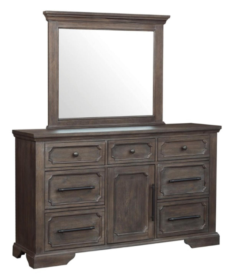 Taulon Mirror in Dark Oak 5438-6 - Ace Furniture and Decor