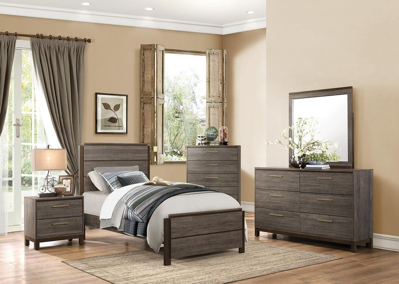 Vestavia 2 Drawer Nightstand in Gray 1936-4 - Ace Furniture and Decor