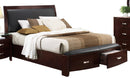Lyric Queen Sleigh Storage Bed in Dark Espresso 1737NC-1