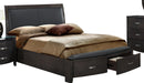 Lyric Queen Sleigh Storage Bed in Brownish Gray 1737NGY-1
