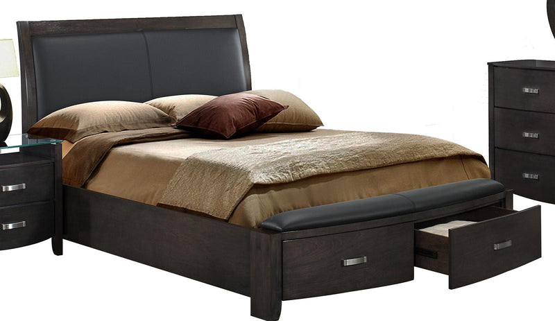 Lyric Queen Sleigh Storage Bed in Brownish Gray 1737NGY-1 - Ace Furniture and Decor