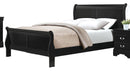 Mayville Queen Sleigh Bed in Black 2147BK-1
