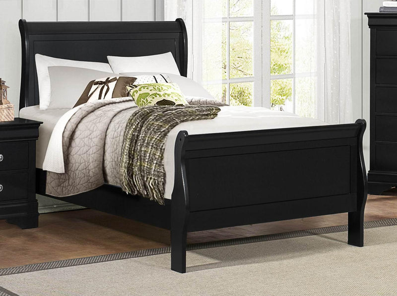 Mayville Twin Sleigh Bed in Black 2147TBK-1 - Ace Furniture and Decor