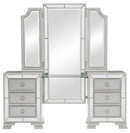 Avondale Vanity Dresser with Mirror in Silver 1646-15