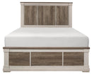 Arcadia King Panel Bed in White & Weathered Gray 1677K-1EK*