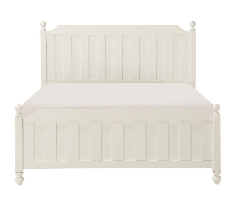 Wellsummer Queen Panel Bed in White 1803W-1* - Ace Furniture and Decor