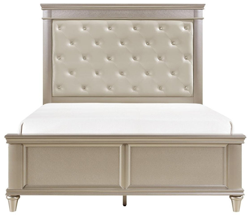 Celandine Queen Panel Bed in Pearl/Silver 1928-1* - Ace Furniture and Decor