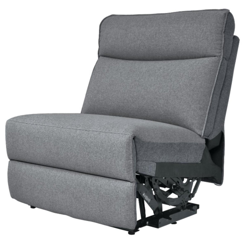 Maroni Power Armless Reclining Chair in Dark Gray/Light Gray 8259-ARPW - Ace Furniture and Decor
