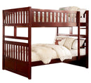 Rowe Full/Full Bunk Bed in Dark Cherry B2013FFDC-1*