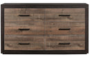 Miter Dresser in Rustin Mahogany & Dark Ebony 1762-5