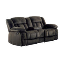 Laurelton Double Glider Reclining Loveseat w/ Center Console in Chocolate 9636-2